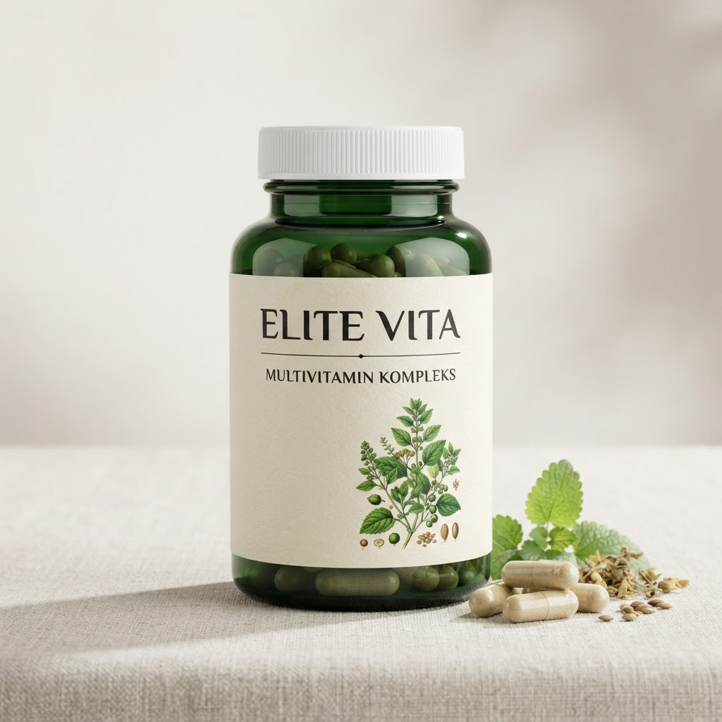 Elite Vita multivitamin flaske med kapsler